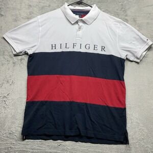Tommy Hilfiger Collared Cotton Casual Polo Shirt Mens XXXL‎ Slim Fit